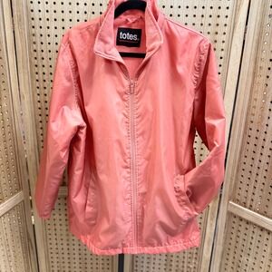 Totes Women's Coral Fleece Lined Full‎ Zip Lightweight Jacket